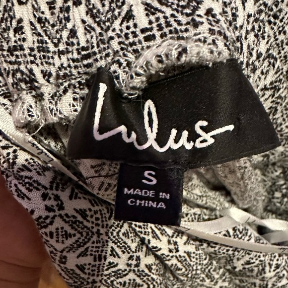 Lulus Casablanca Queen Black and White Print Halter Maxi Dress Size Small - Picture 5 of 5